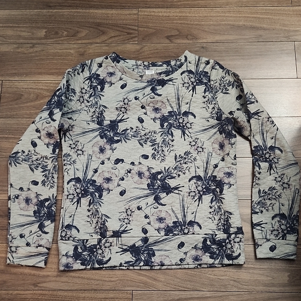 🔥Simons Twik Floral Long Sleeve Top Sweatshirt
